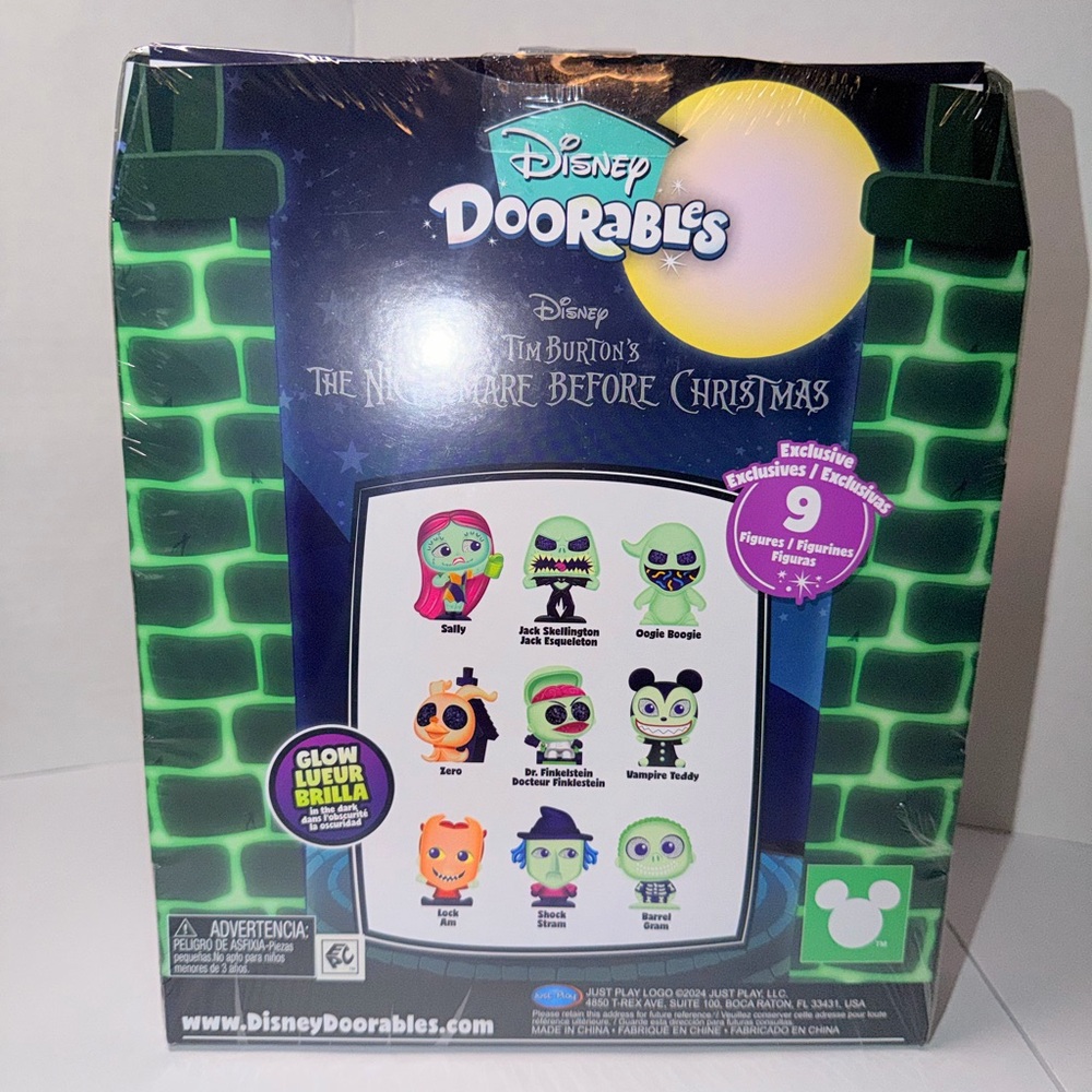 Disney Doorables The Nightmare Before Christmas Glow Green Black Box Set